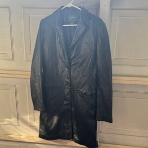Black Leather Coat